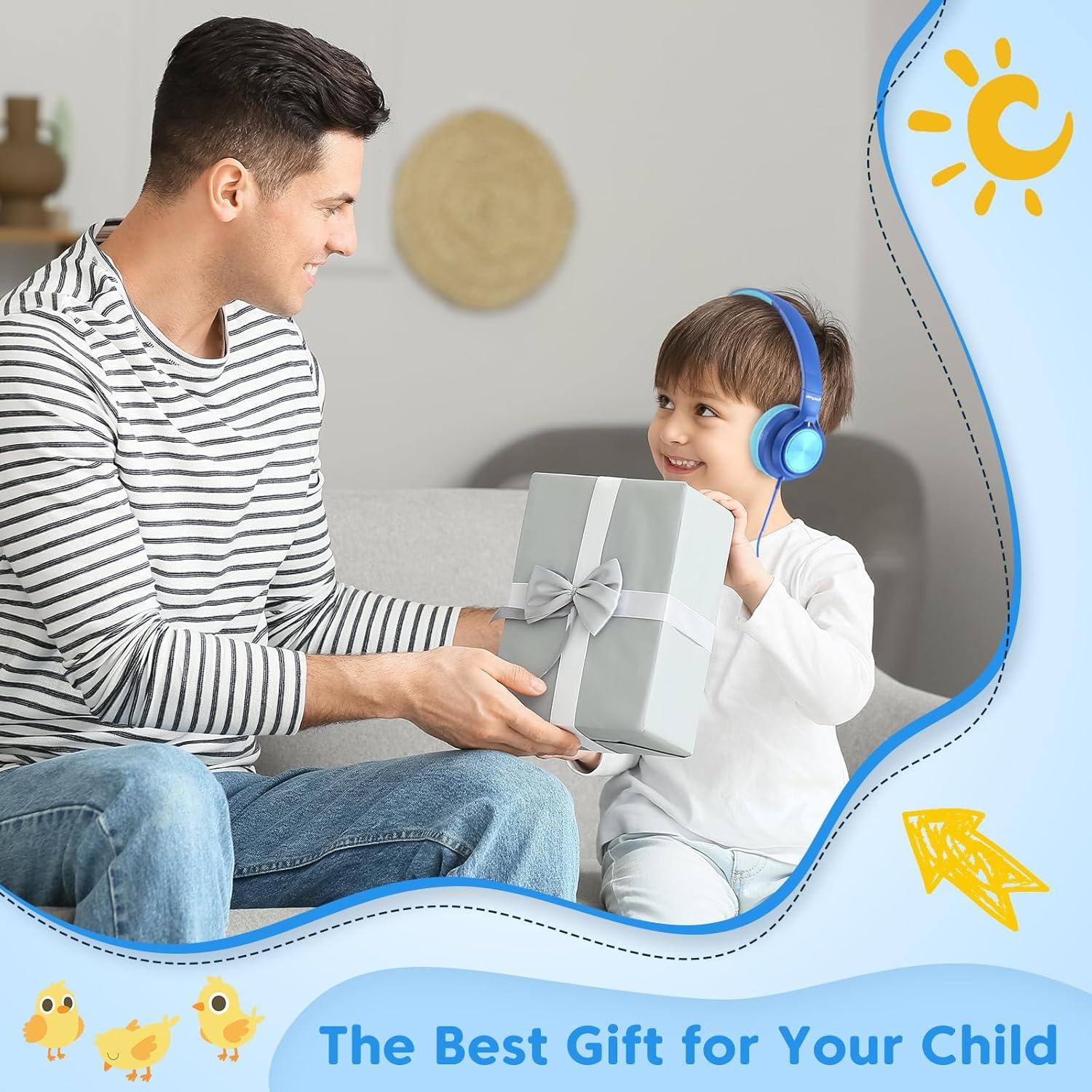 Auriculares Plegables VkingMoR BH123A Niños Azul USB-C 94dB