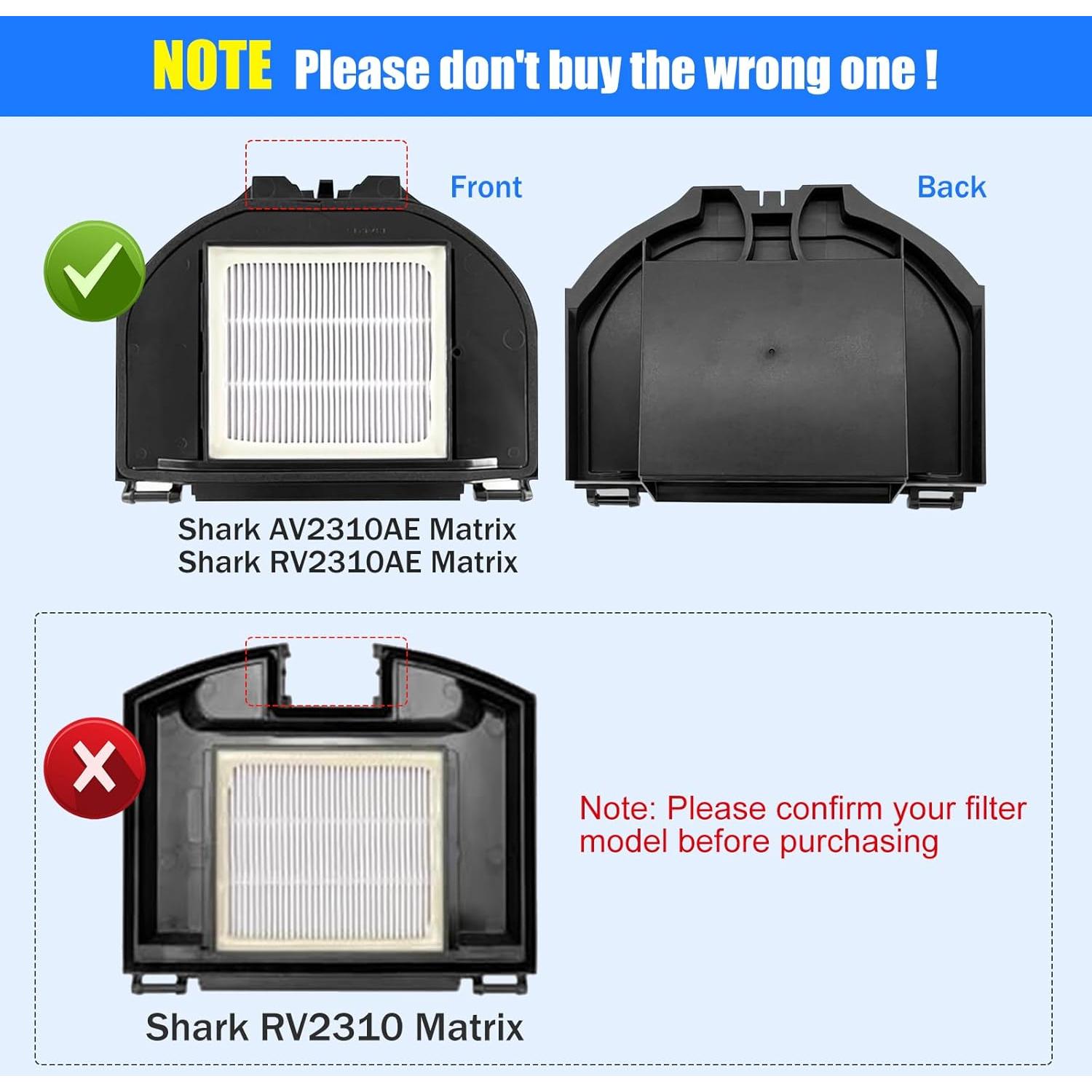 Piezas de Repuesto Shark AV2310AE - 14 Accesorios HEPA y Rodillo