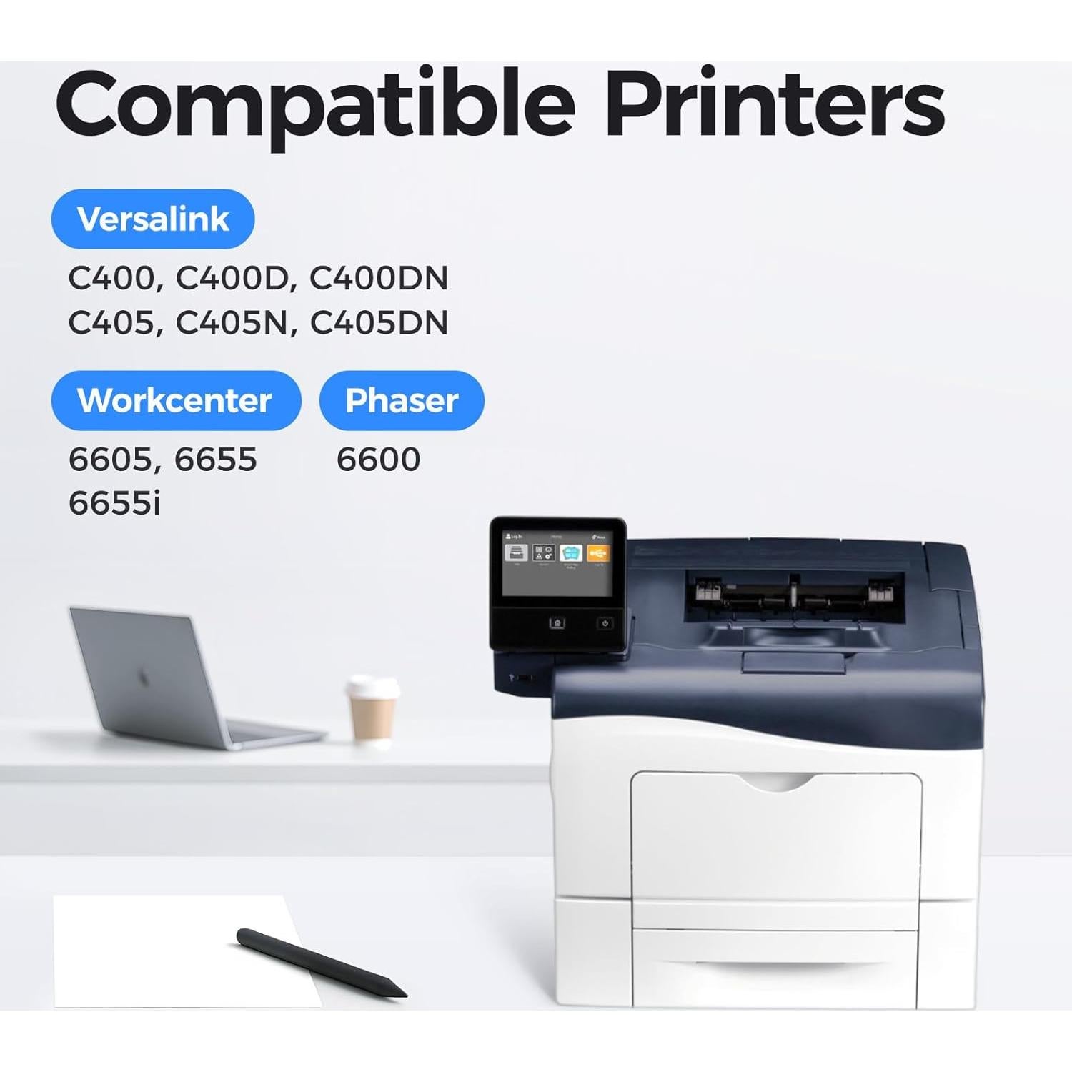 Kit de Tambor de Imagen JCTONER 4-Pack para Xerox C400 C405