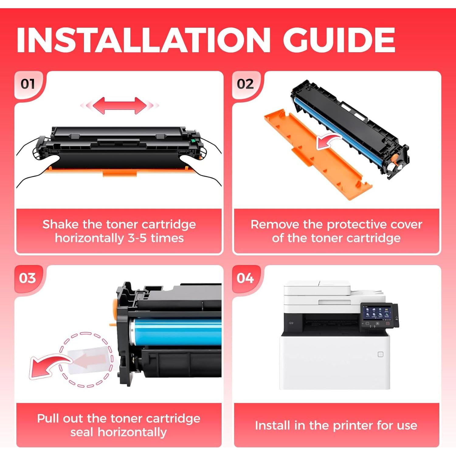 Juego de cartuchos de tóner JCTONER 055-4 compatible Canon
