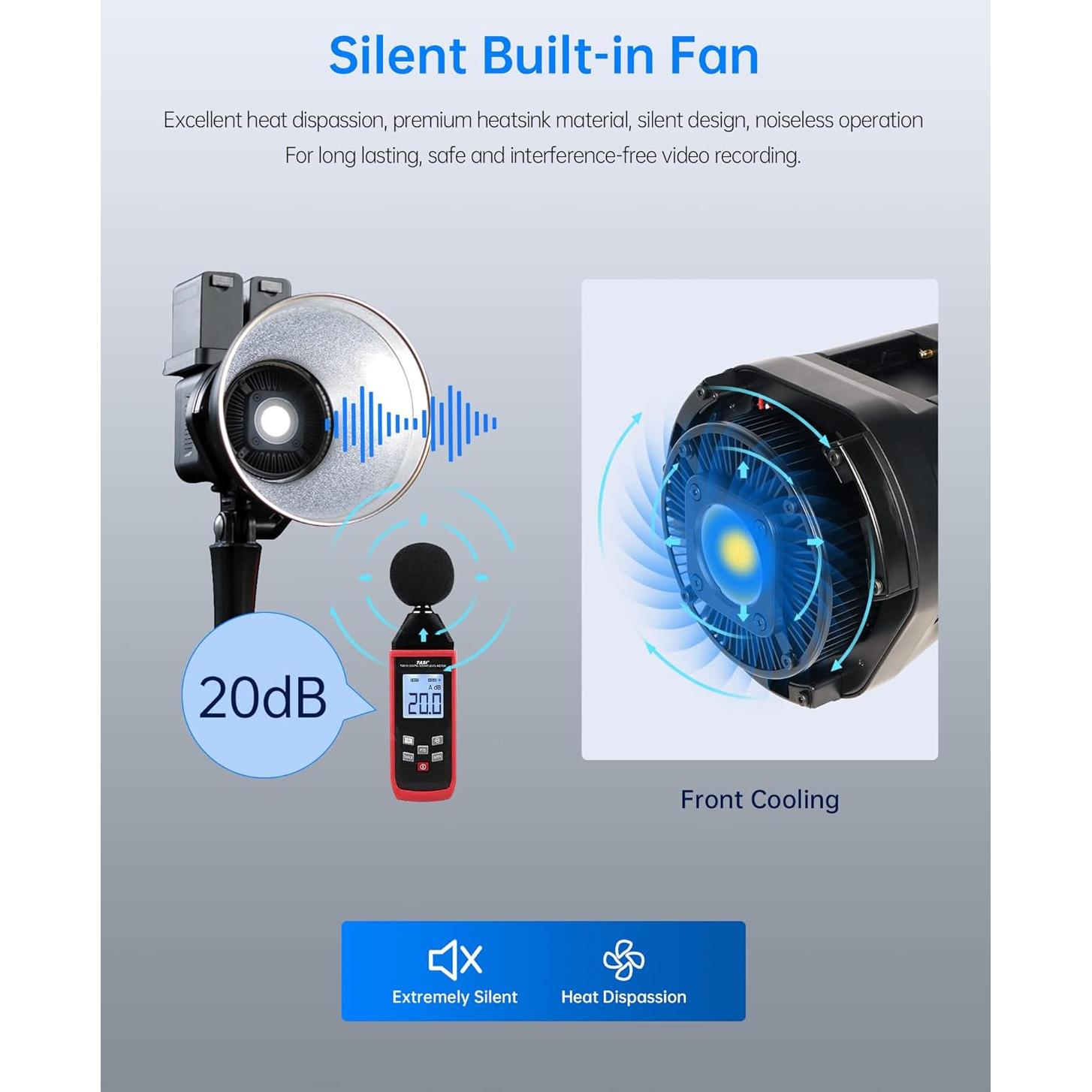 SIRUI C60 Luz de Video LED 60W COB 5600K CRI 96 para Fotografía