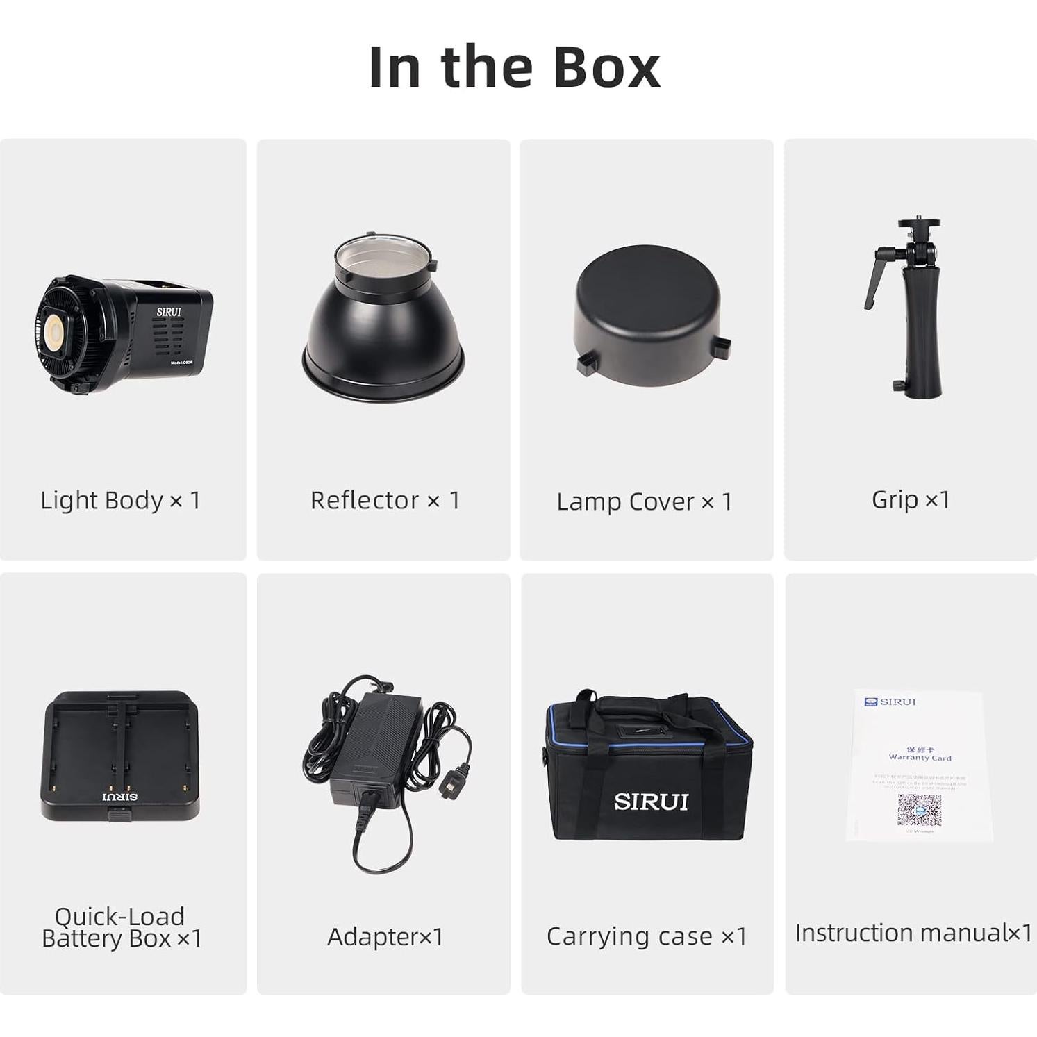 SIRUI C60 Luz de Video LED 60W COB 5600K CRI 96 para Fotografía