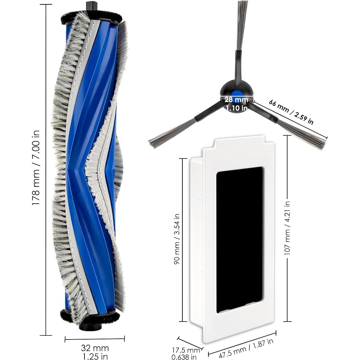 Kit de Repuestos BRUVISH para Aspiradora Robot T30S - 11 Piezas