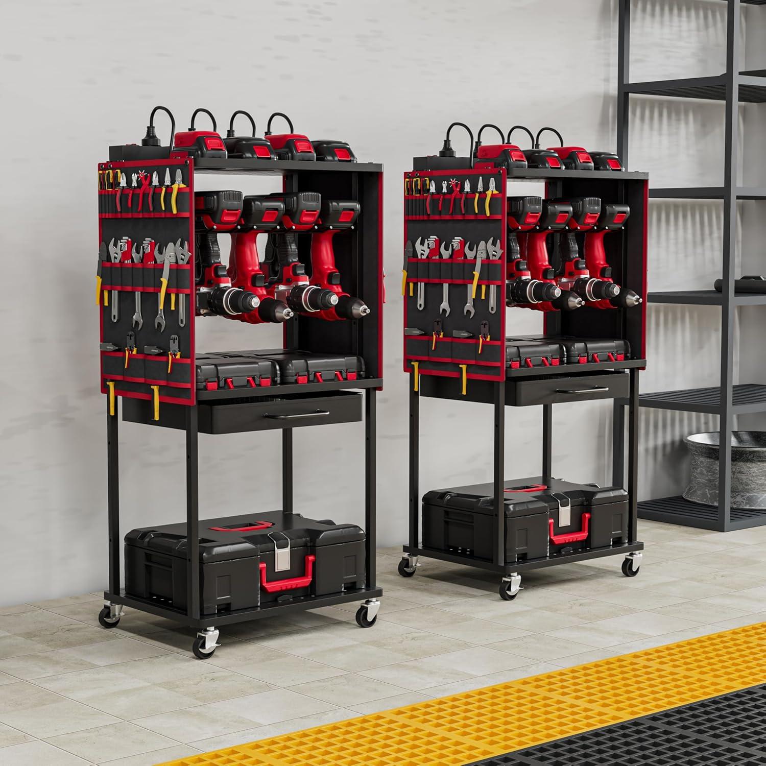 Carro Organizador de Herramientas Luffioner con Carga 8 Salidas