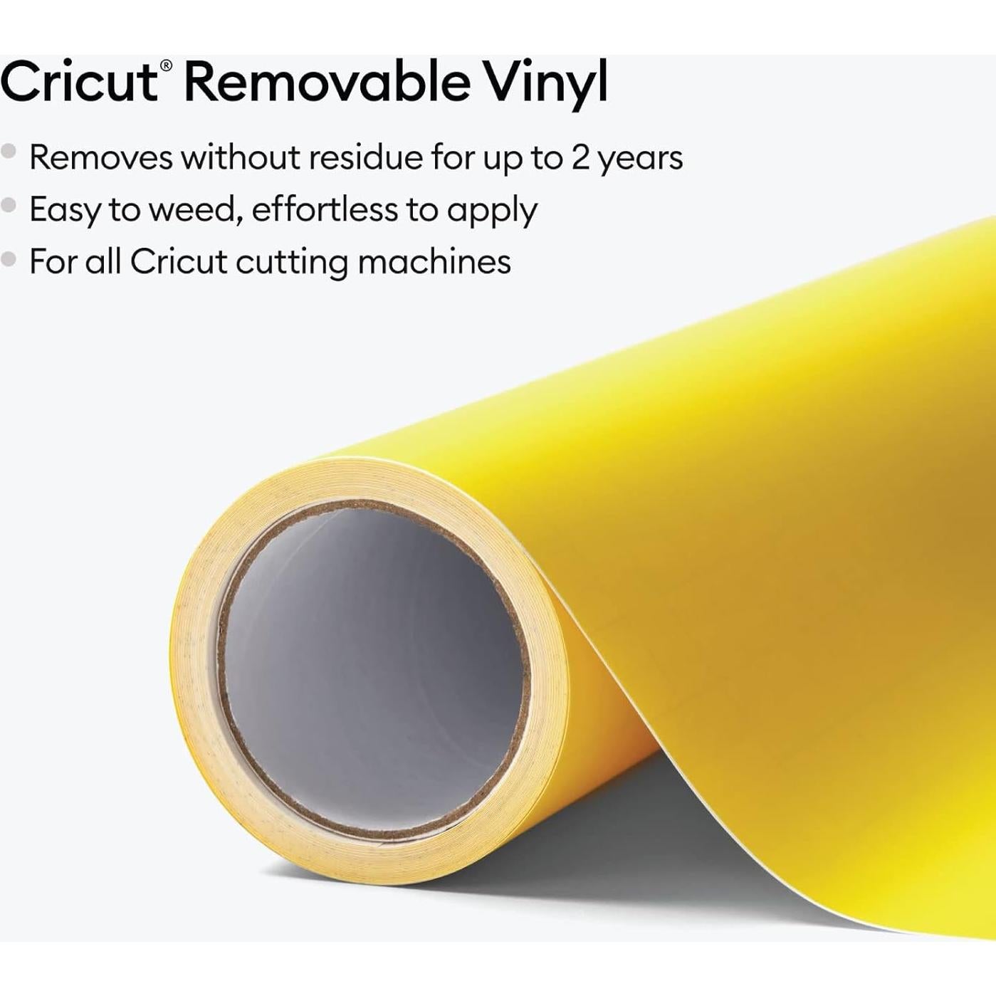 Vinilo Removible Cricut Amarillo Brillante 30.48x457.2cm