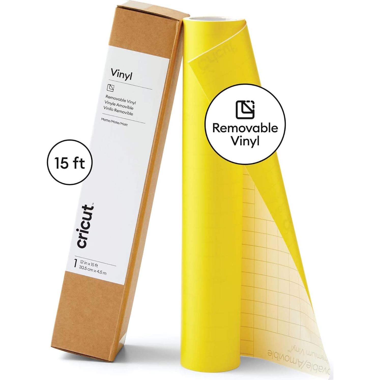 Vinilo Removible Cricut Amarillo Brillante 30.48x457.2cm