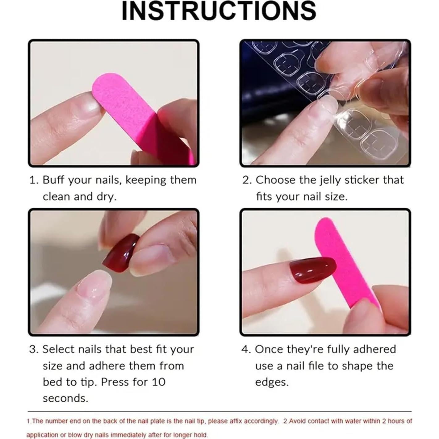 Uñas Postizas Cortas Almendra Rosadas CTTHNBD 24 Pcs