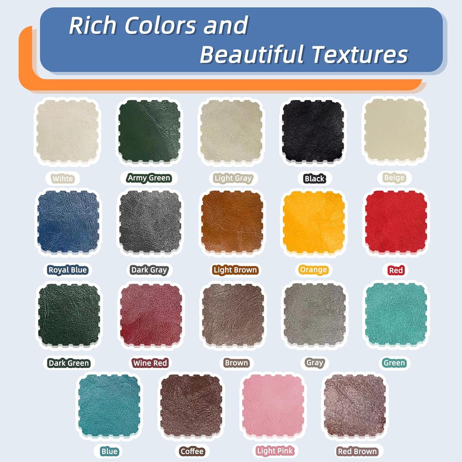 Parche de Reparación de Cuero Autoadhesivo Silllule 20x119 cm Verde Militar