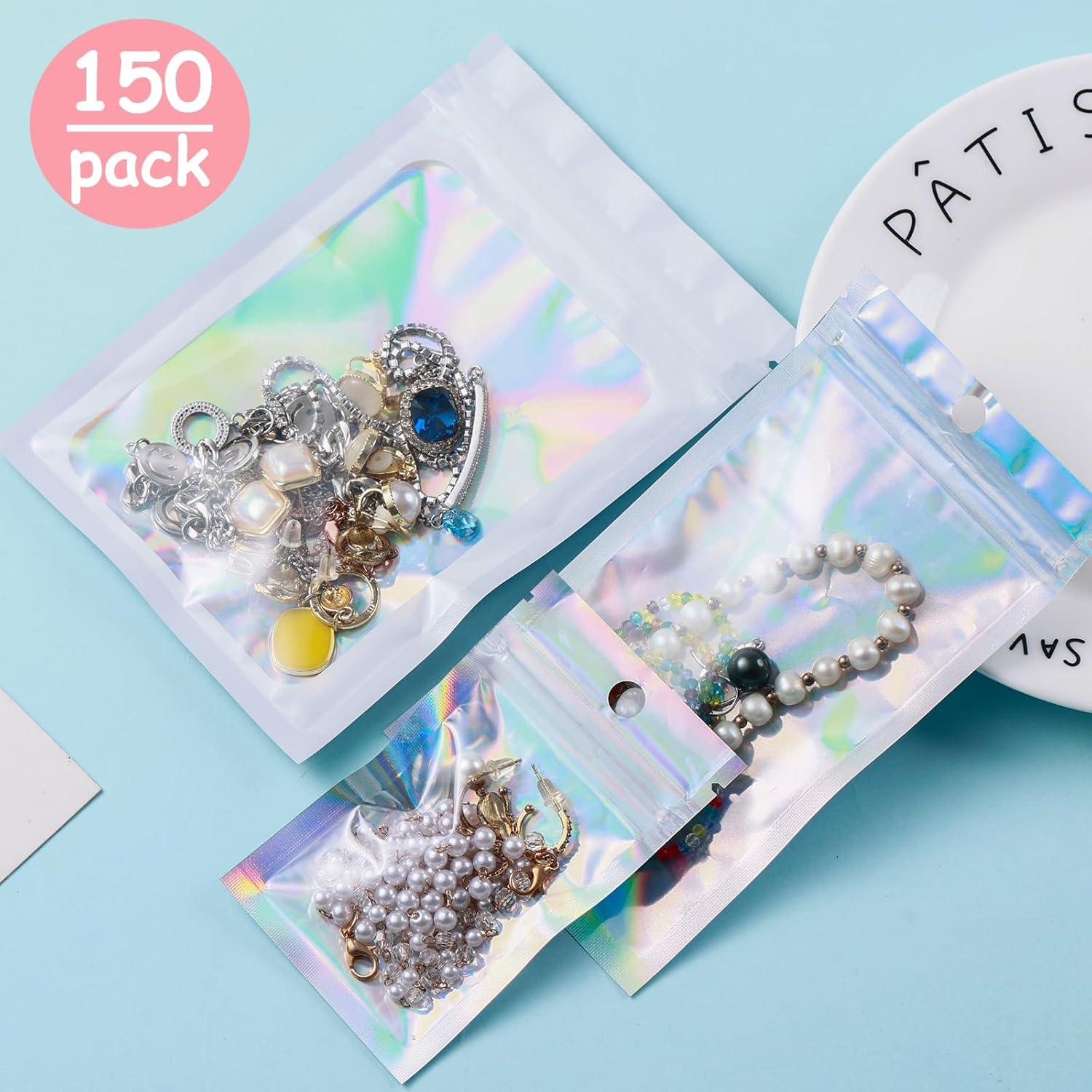 150 Bolsas Mylar Holográficas 10x15 cm Reutilizables Lucpur