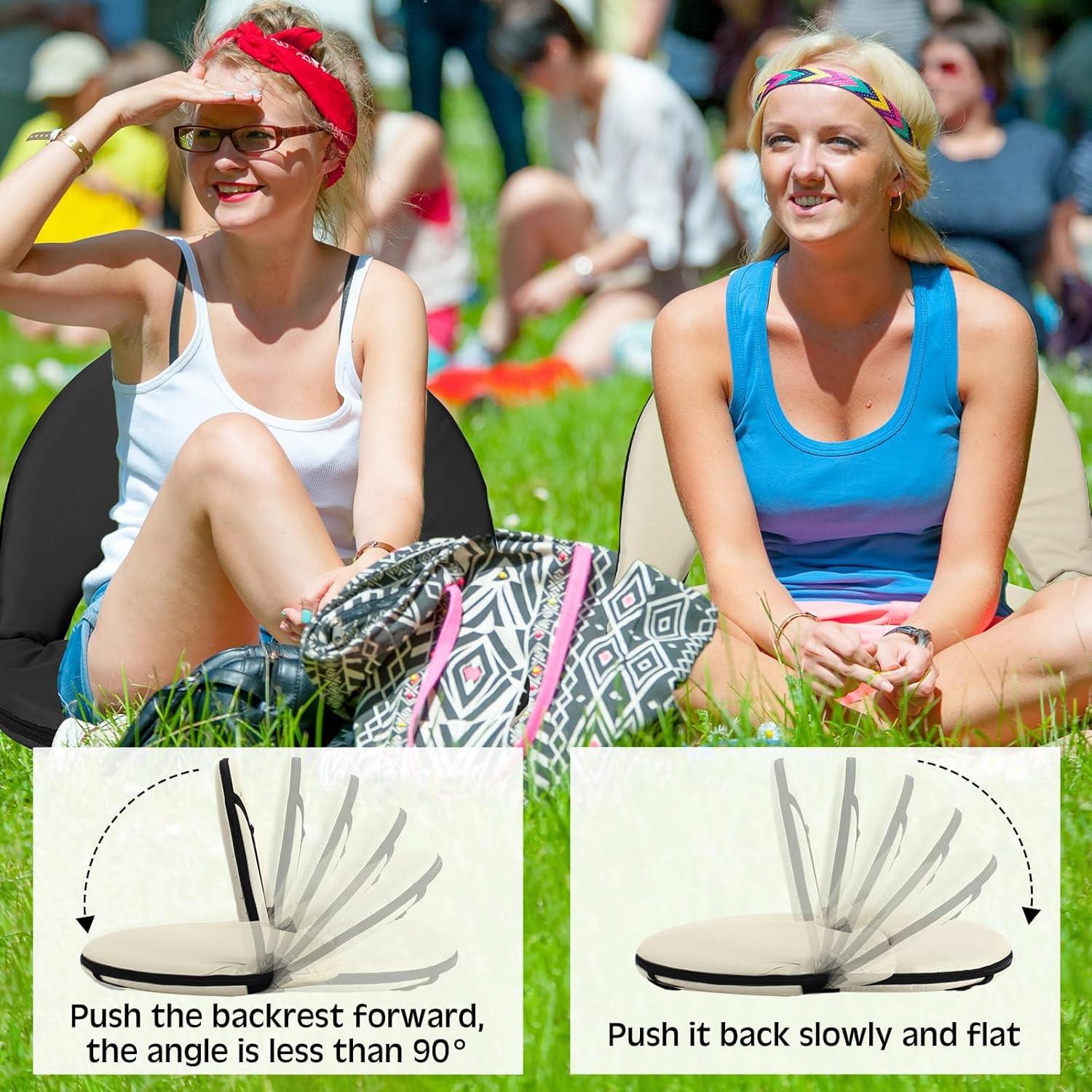 Sillas de Graderías Plegables Cinnvoice 2 Pcs Reclinables 5 Posiciones