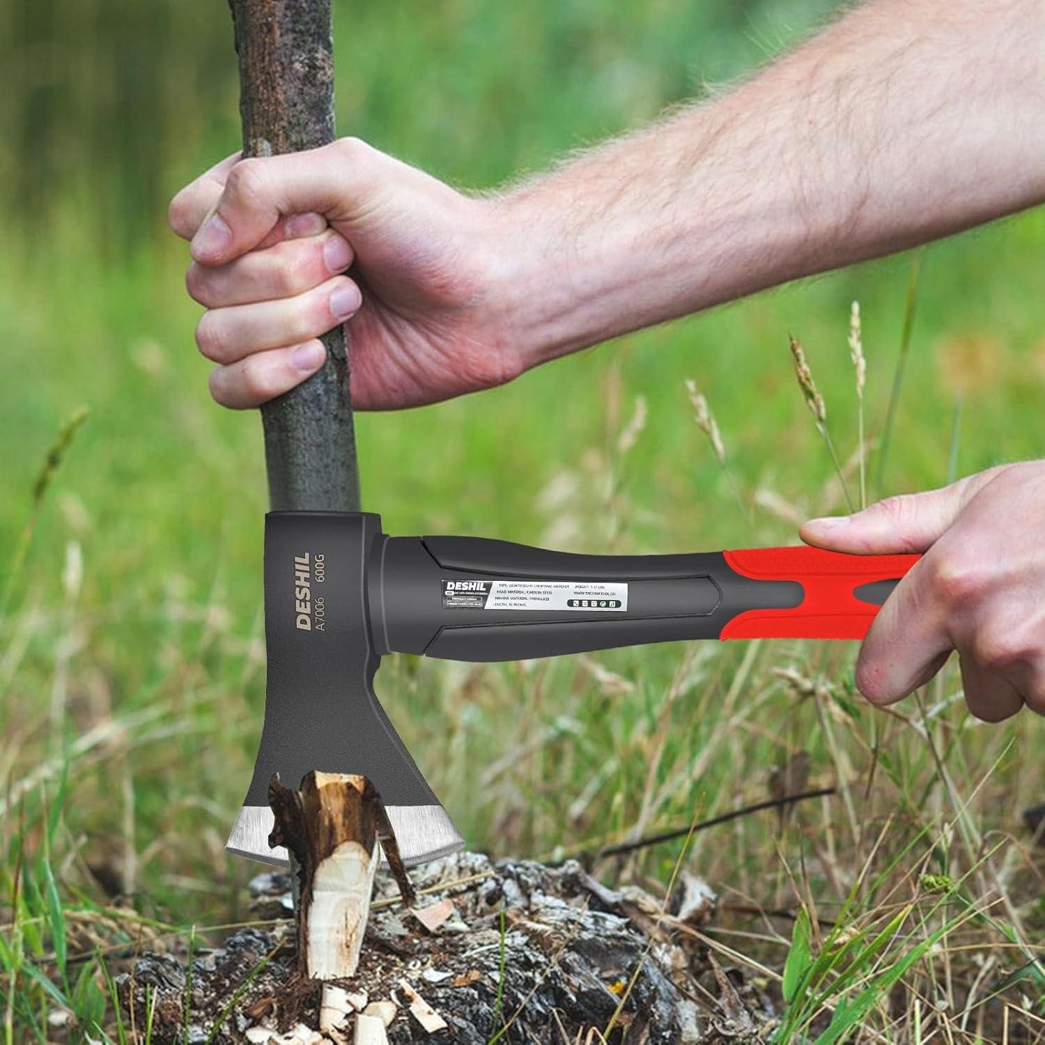 Hacha de Corte DESHIL 15" (38.1 cm) Acero al Carbono Rojo