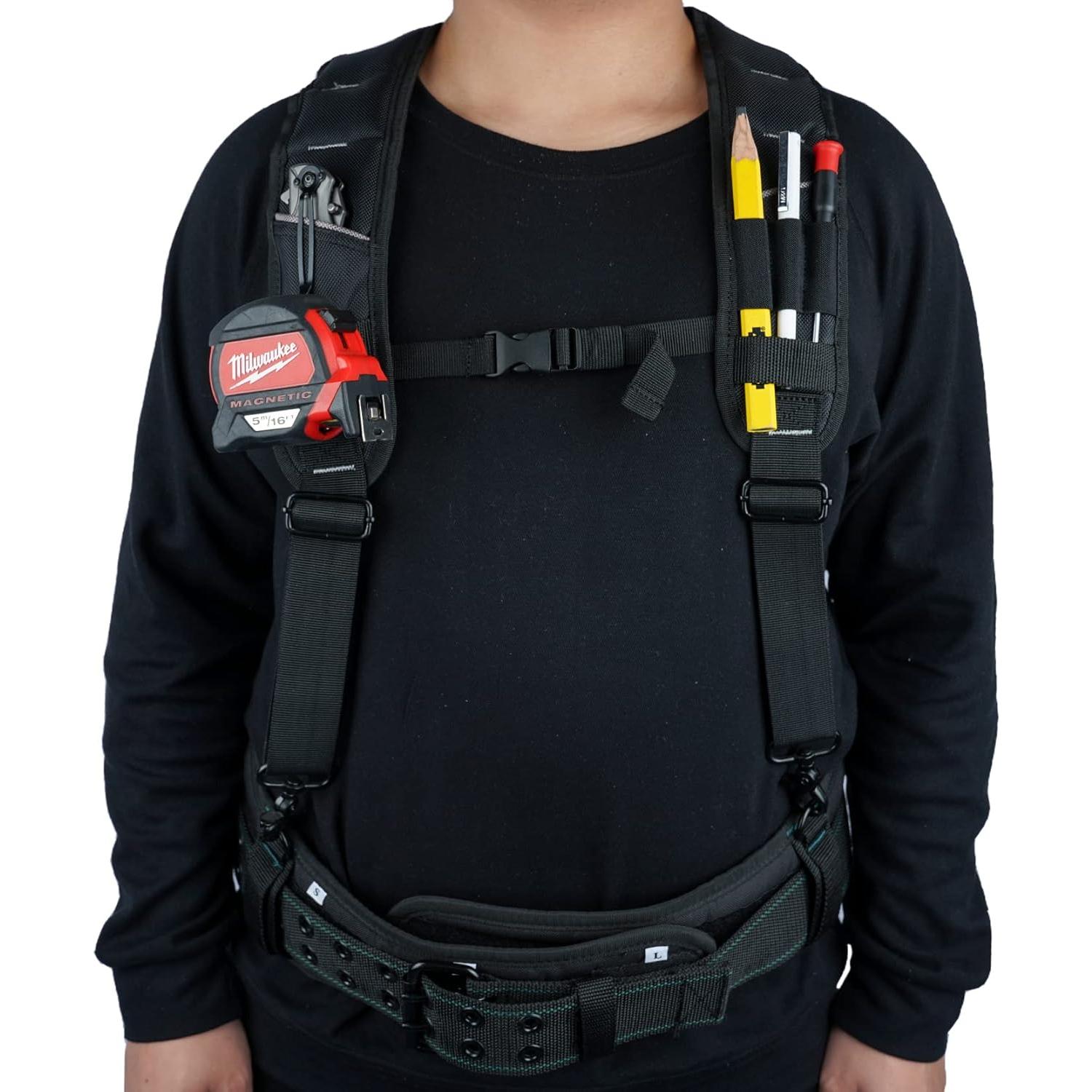 Cinturón de Herramientas KUNN con Tirantes Acolchados Negro