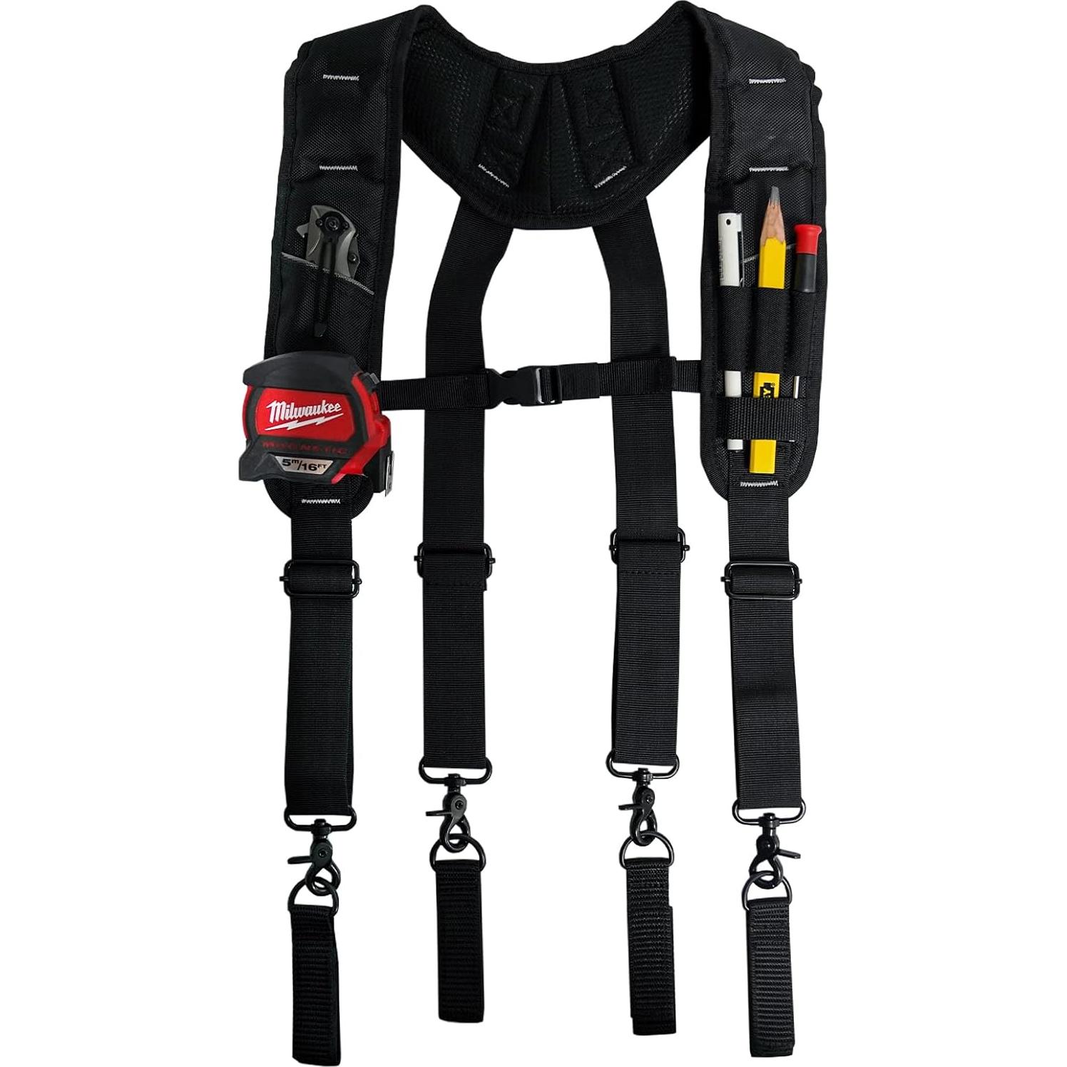 Cinturón de Herramientas KUNN con Tirantes Acolchados Negro