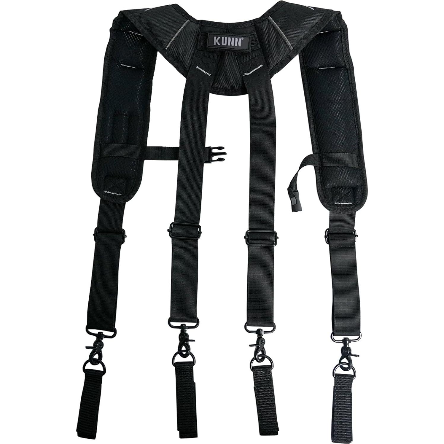 Cinturón de Herramientas KUNN con Tirantes Acolchados Negro