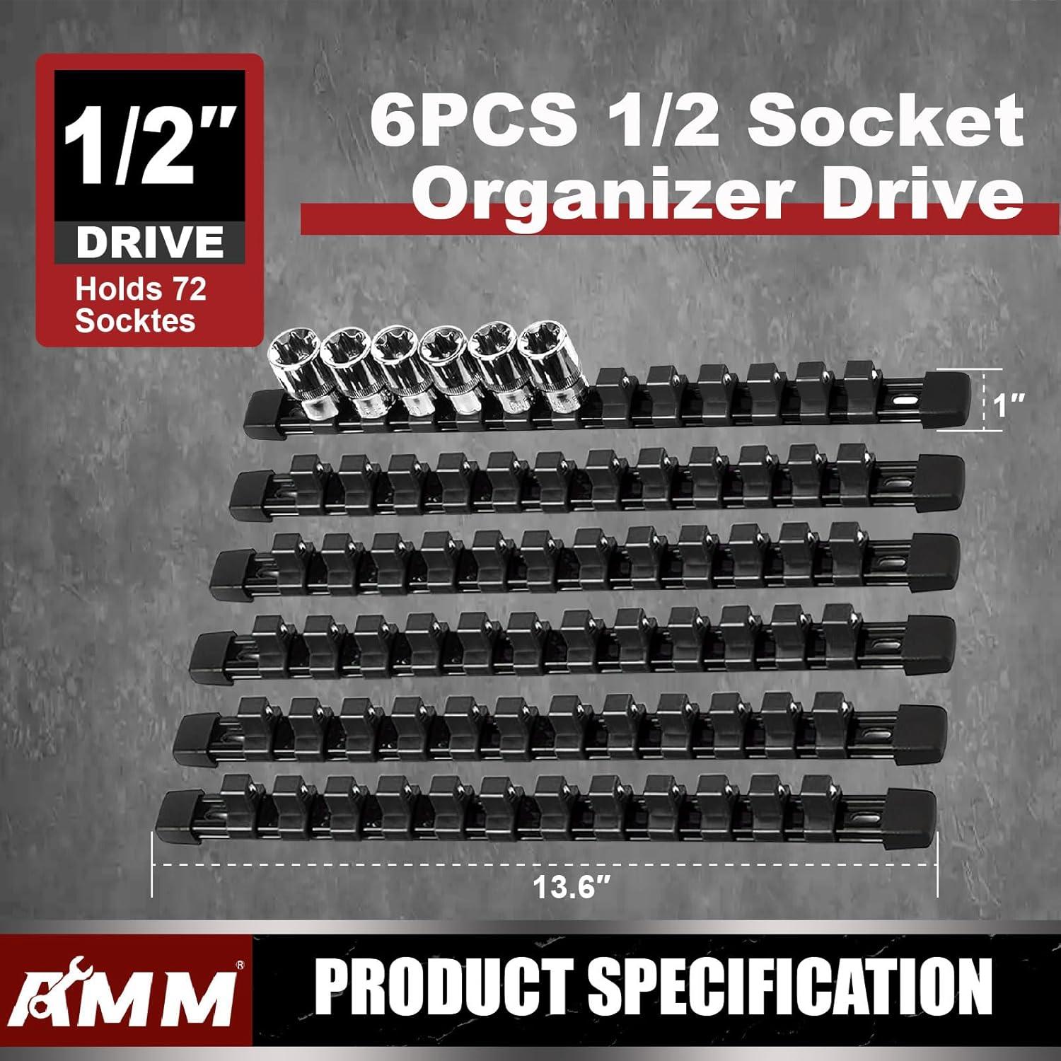 Organizador de Enchufes AMM 6 Piezas 1/2" ABS Alta Resistencia