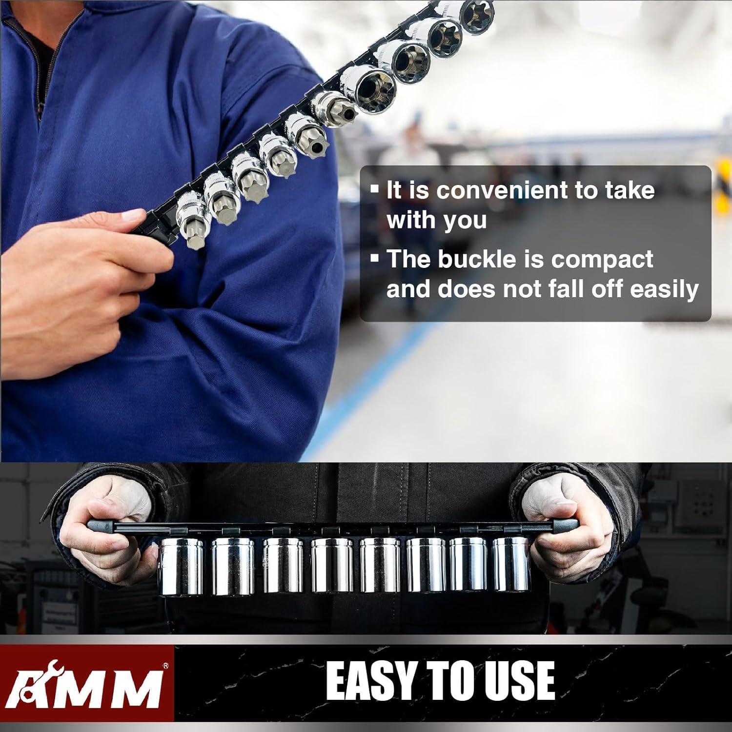 Organizador de Enchufes AMM 6 Piezas 1/2" ABS Alta Resistencia