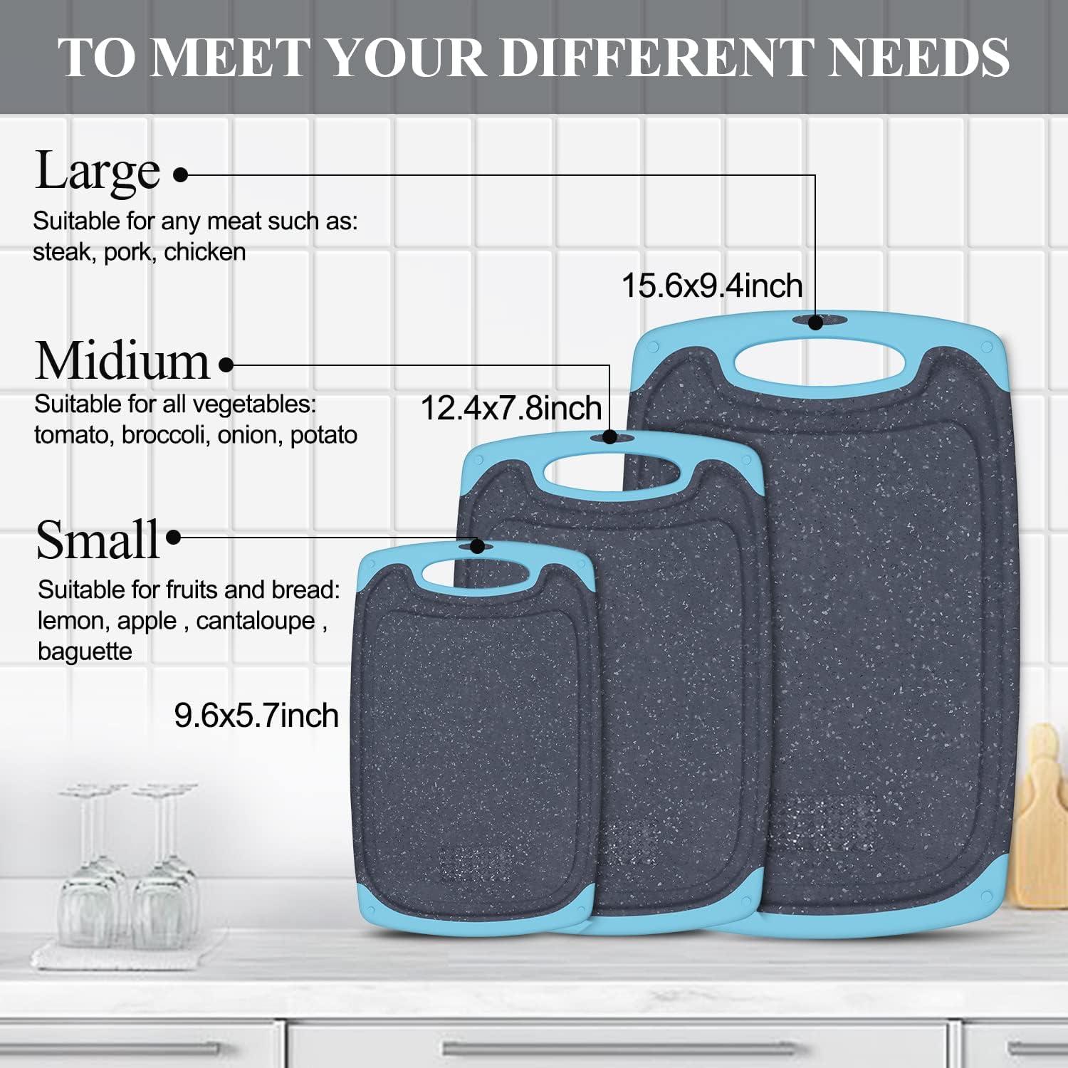 Juego de 3 Tablas de Cortar VIRETANG Antideslizantes Aqua