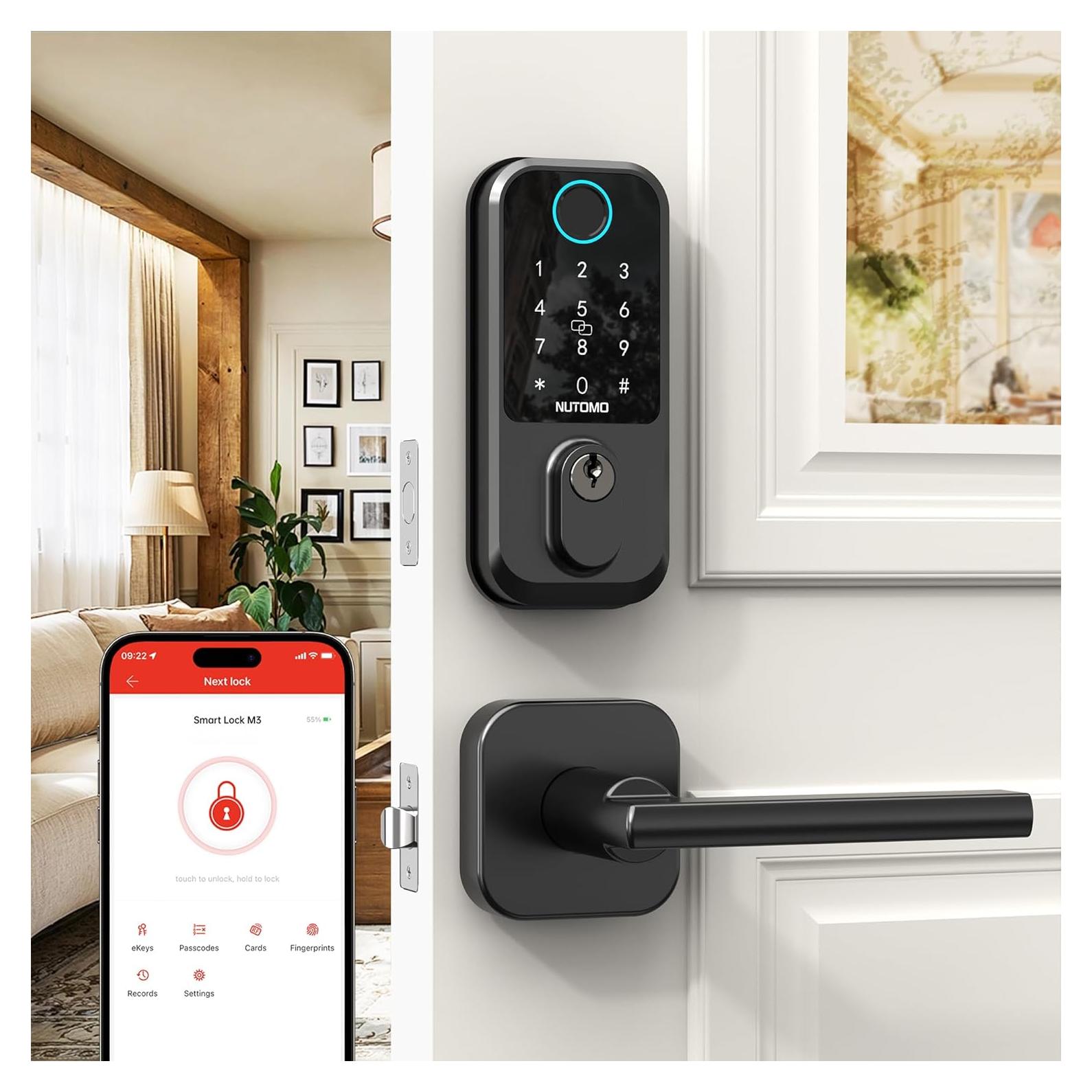 Cerradura Inteligente NUTOMO M3 con Huella Digital y APP