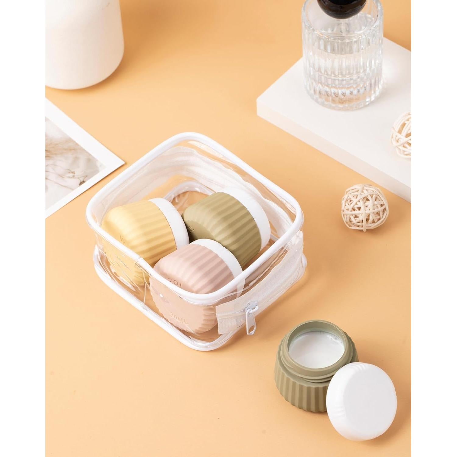 Contenedores de Viaje Mrsdry 4 Pack 30ML Silicona Aprobados TSA