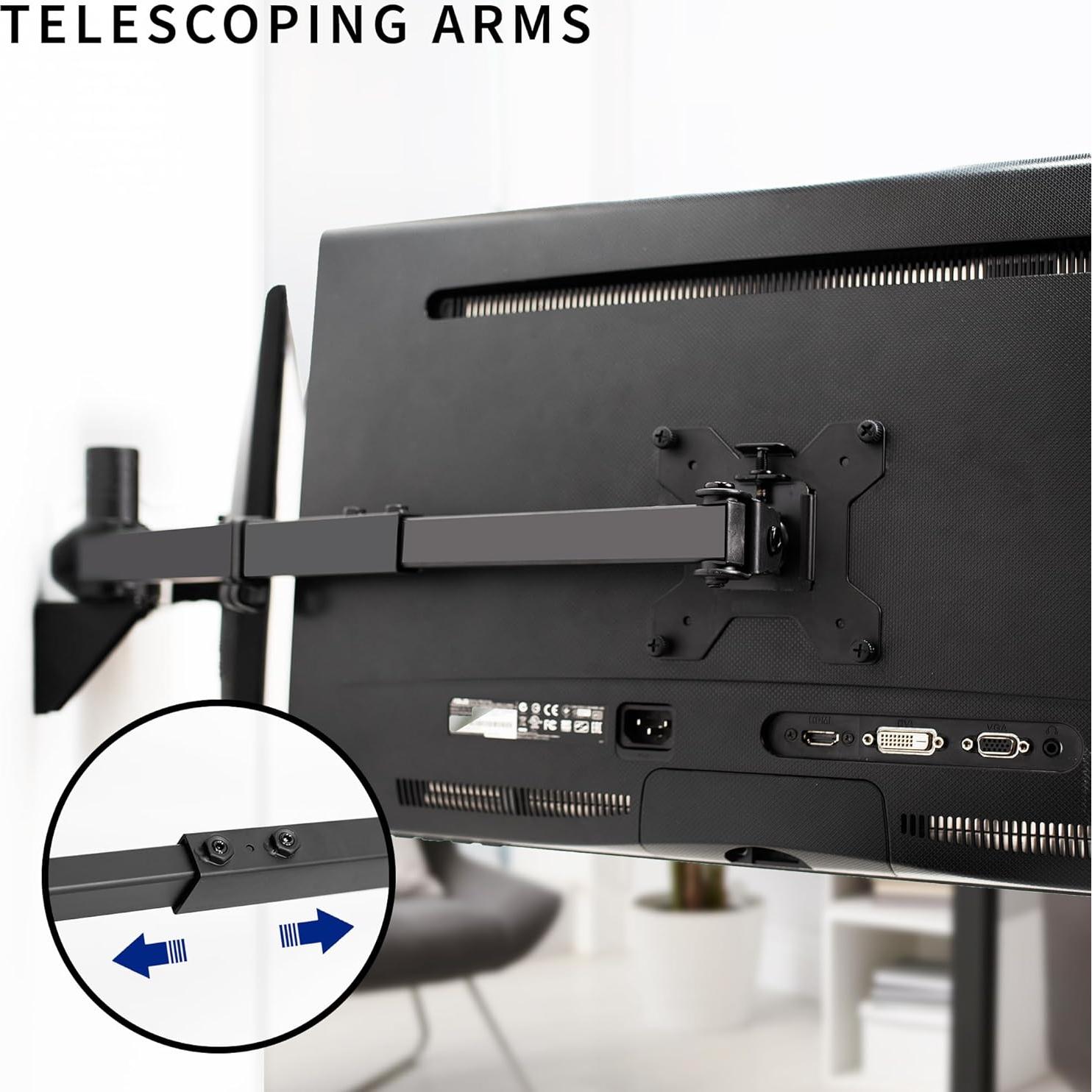 Soporte de Pared Doble para Monitor VIVO MOUNT-TS32B 21-32"