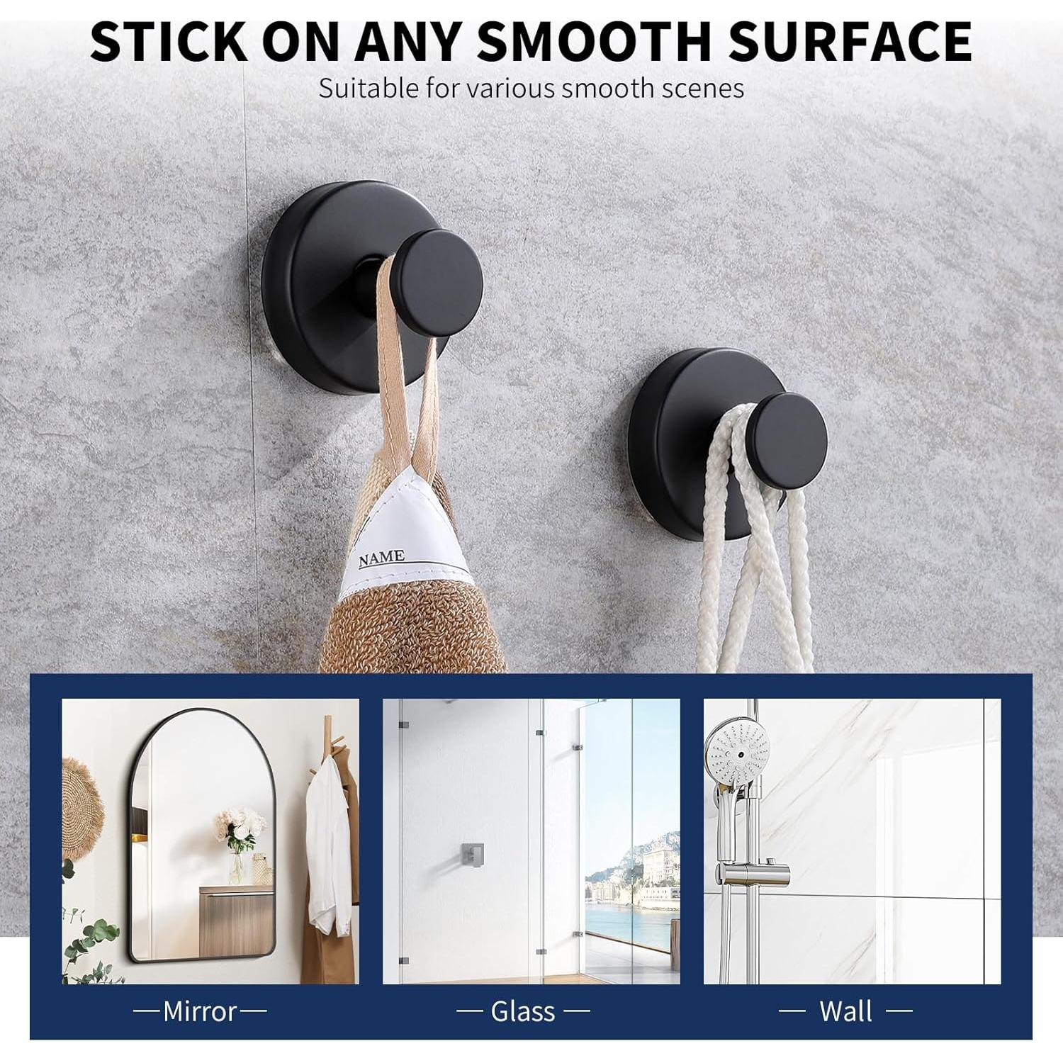 Ganchos de Ventosa Neknock para Ducha y Baño, 2 Piezas, 6.8 kg