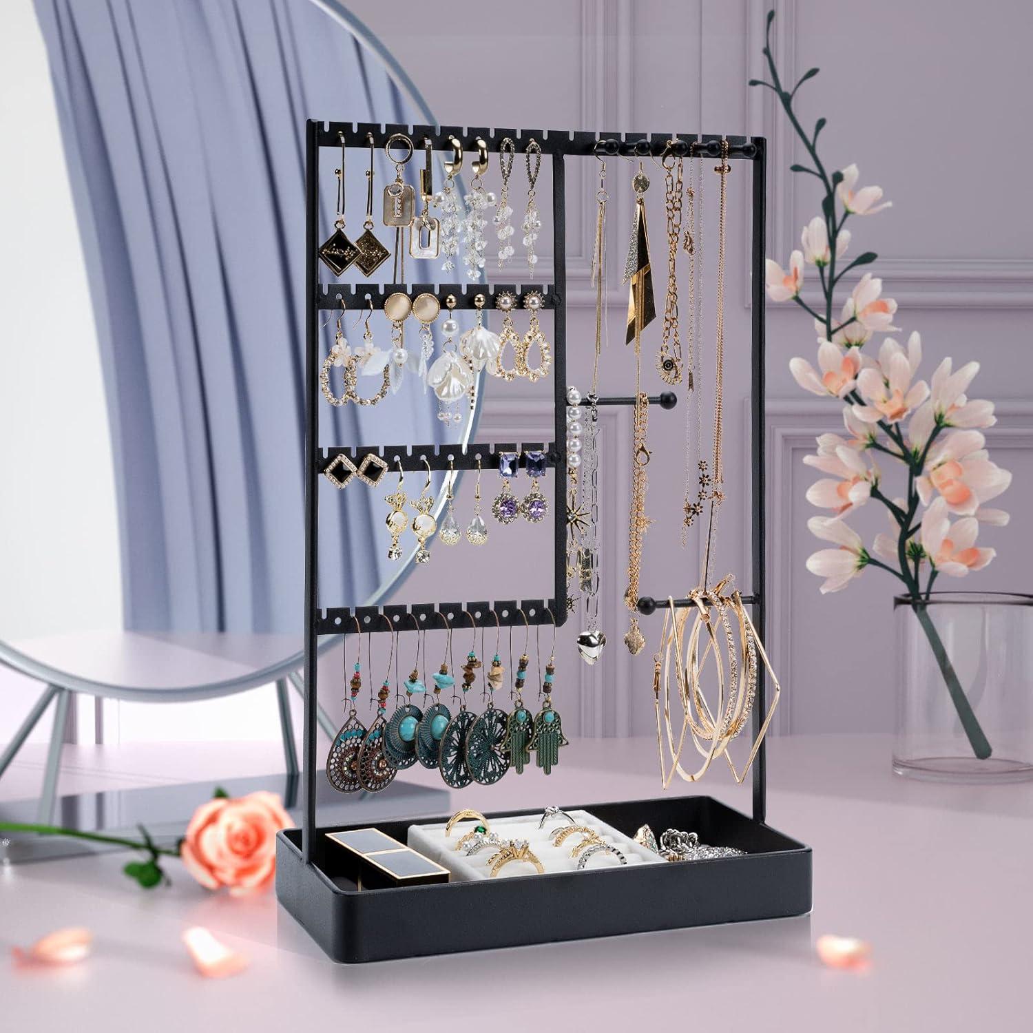 Organizador de Joyería PiQi-Grecge Negro 4 Niveles Metal