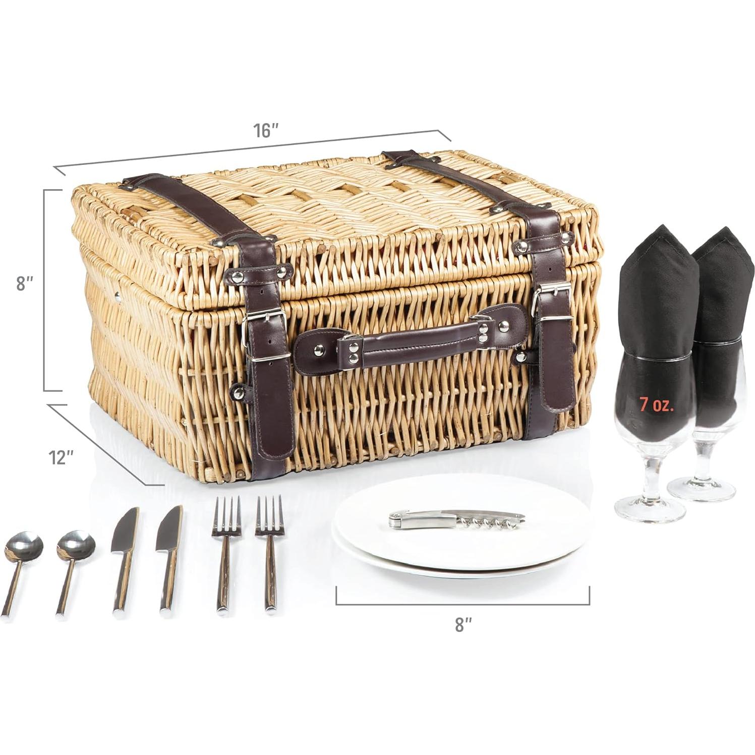 Cesta de Picnic de Mimbre PICNIC TIME Champion para 2 Personas