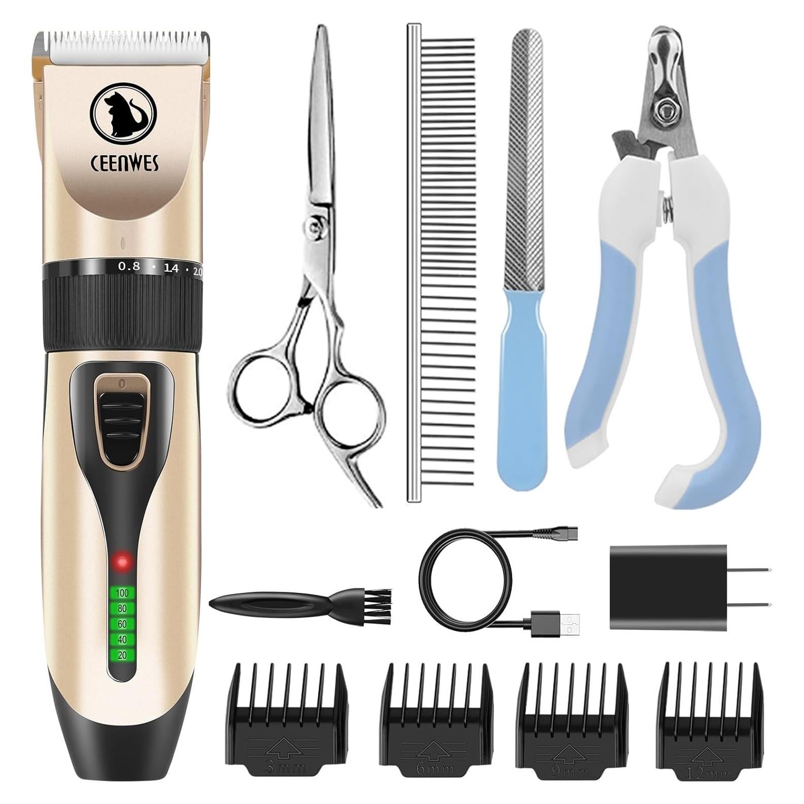 Cortapelos Inalámbrico CEENWES KM-809B para Perros y Gatos