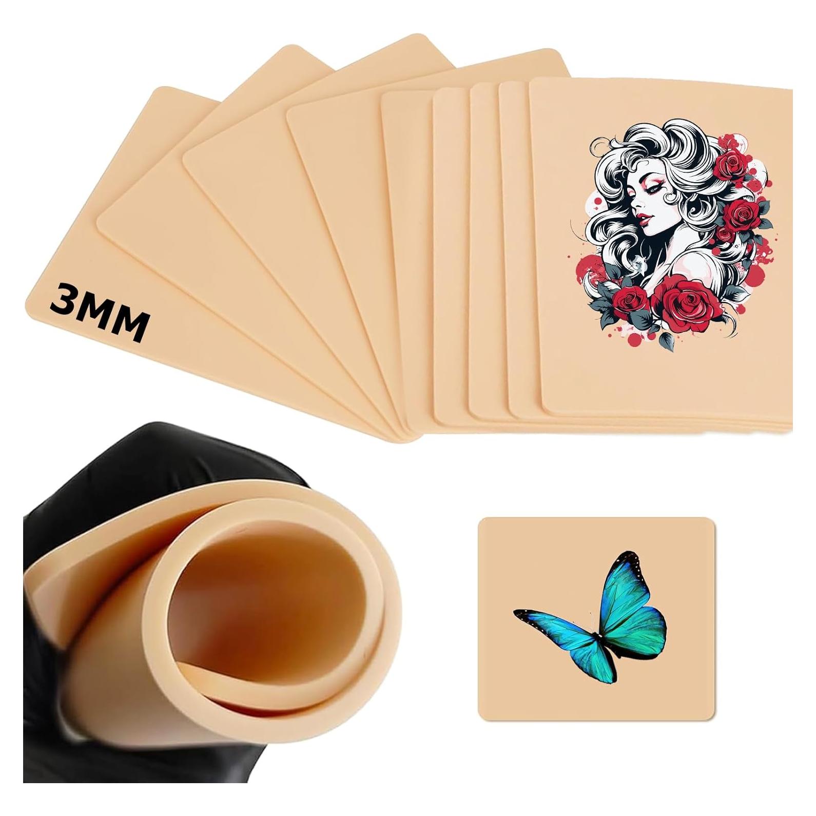 Piel de Tatuaje Práctica 3mm TONBAO - 10 Piezas 18.8x14.2 cm