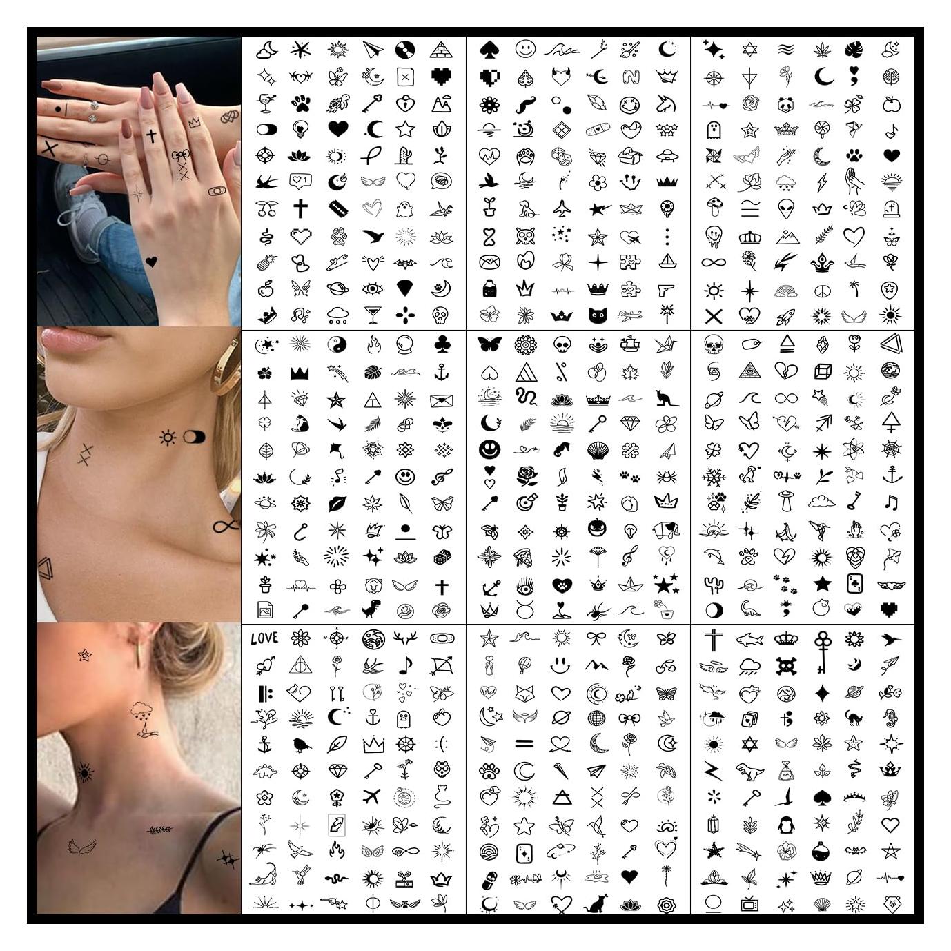 594 Tatuajes Temporales Pequeños CHARLENT Impermeables