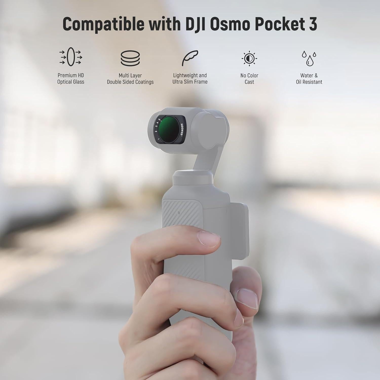 Filtro ND Variable Magnético NEEWER para DJI Osmo Pocket 3