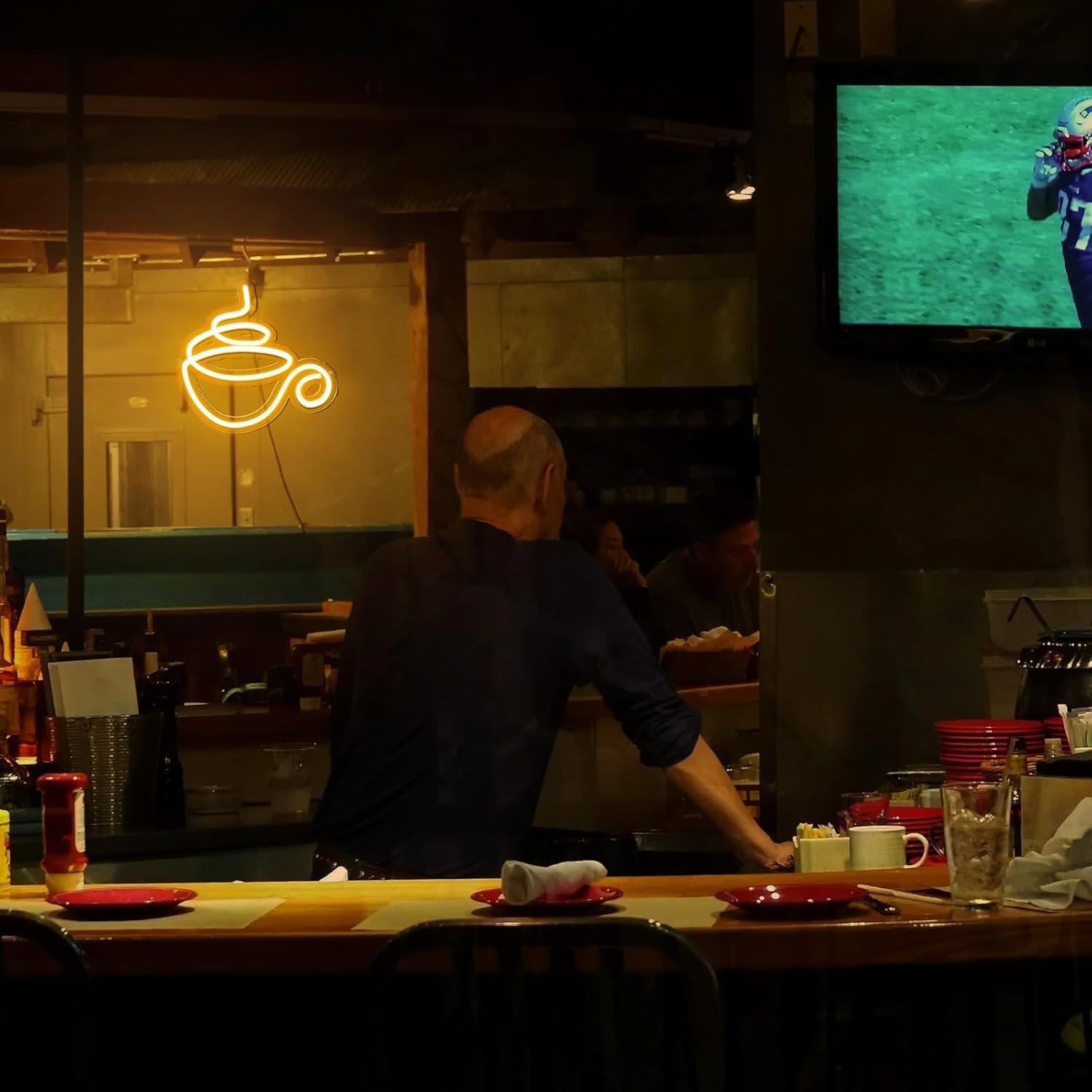 Señal de Neón LED Taza de Café Kathfly 28x30 cm