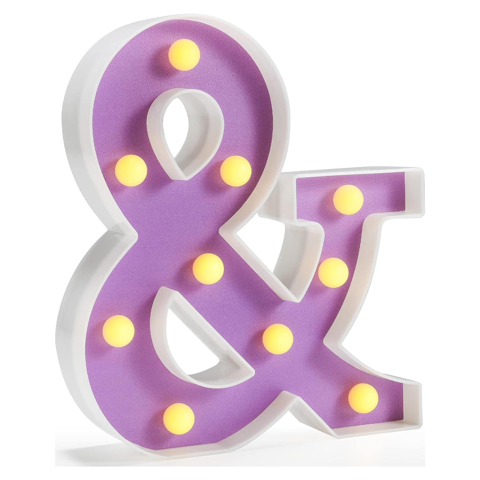 Luces de Letras LED Pooqla, Decoración Colorida para Fiestas