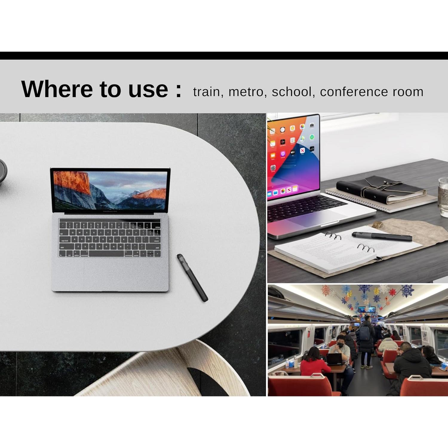 Ratón Ergonómico Vertical Pluma Plima Negro, DPI Ajustable