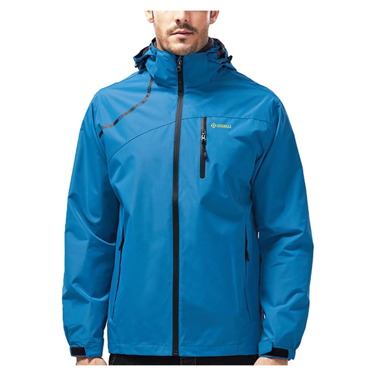 Chaqueta Ligera Impermeable Kugnala Hombre Capucha Ajustable