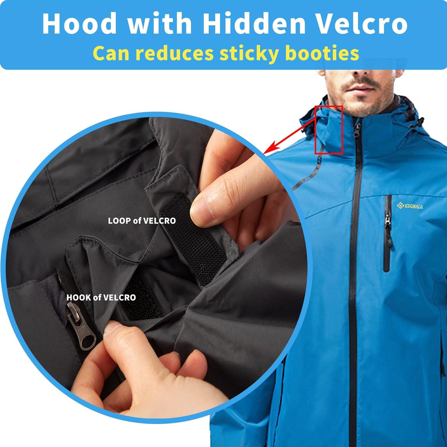 Chaqueta Ligera Impermeable Kugnala Hombre Capucha Ajustable