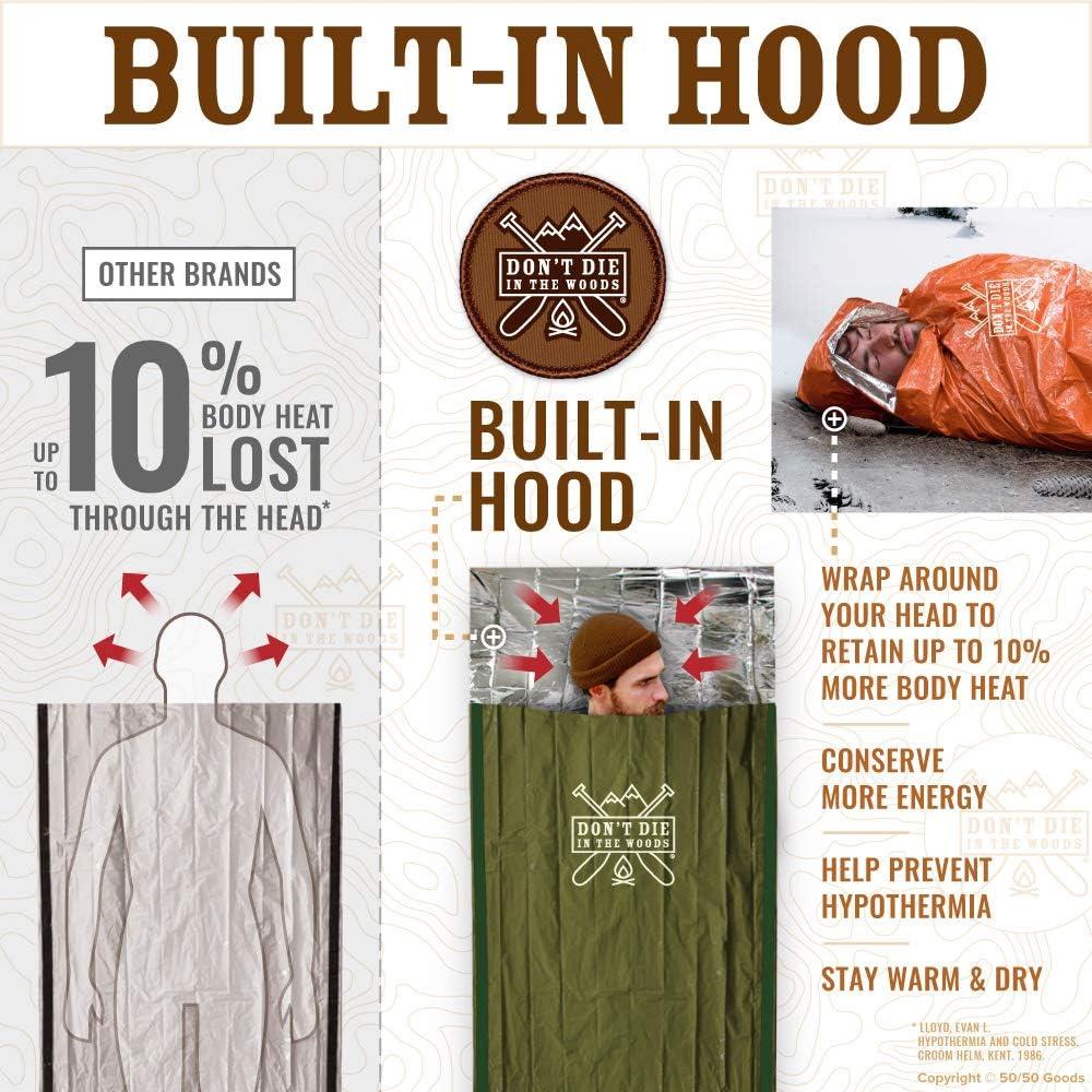 Saco de dormir de emergencia DDITW Mylar 198g impermeable