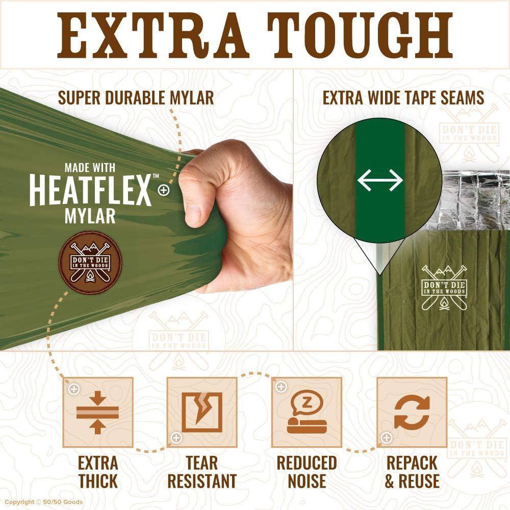 Saco de dormir de emergencia DDITW Mylar 198g impermeable