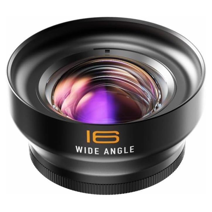 Lente Adicional Profesional 16mm Gran Angular para Móviles