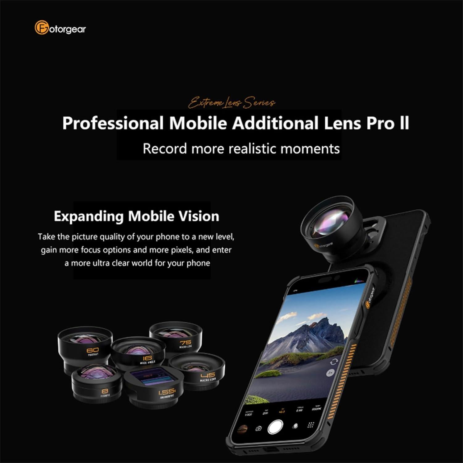 Lente Adicional Profesional 16mm Gran Angular para Móviles