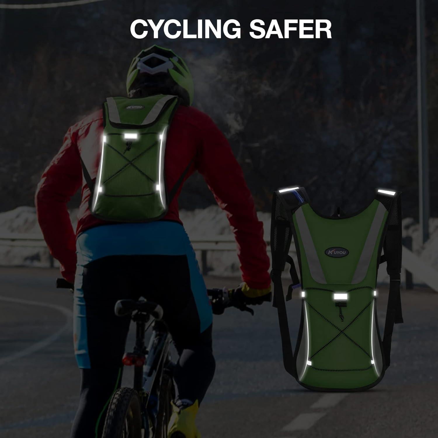 Chaleco de Hidratación KUYOU 2L Aislado y Ligero para Correr