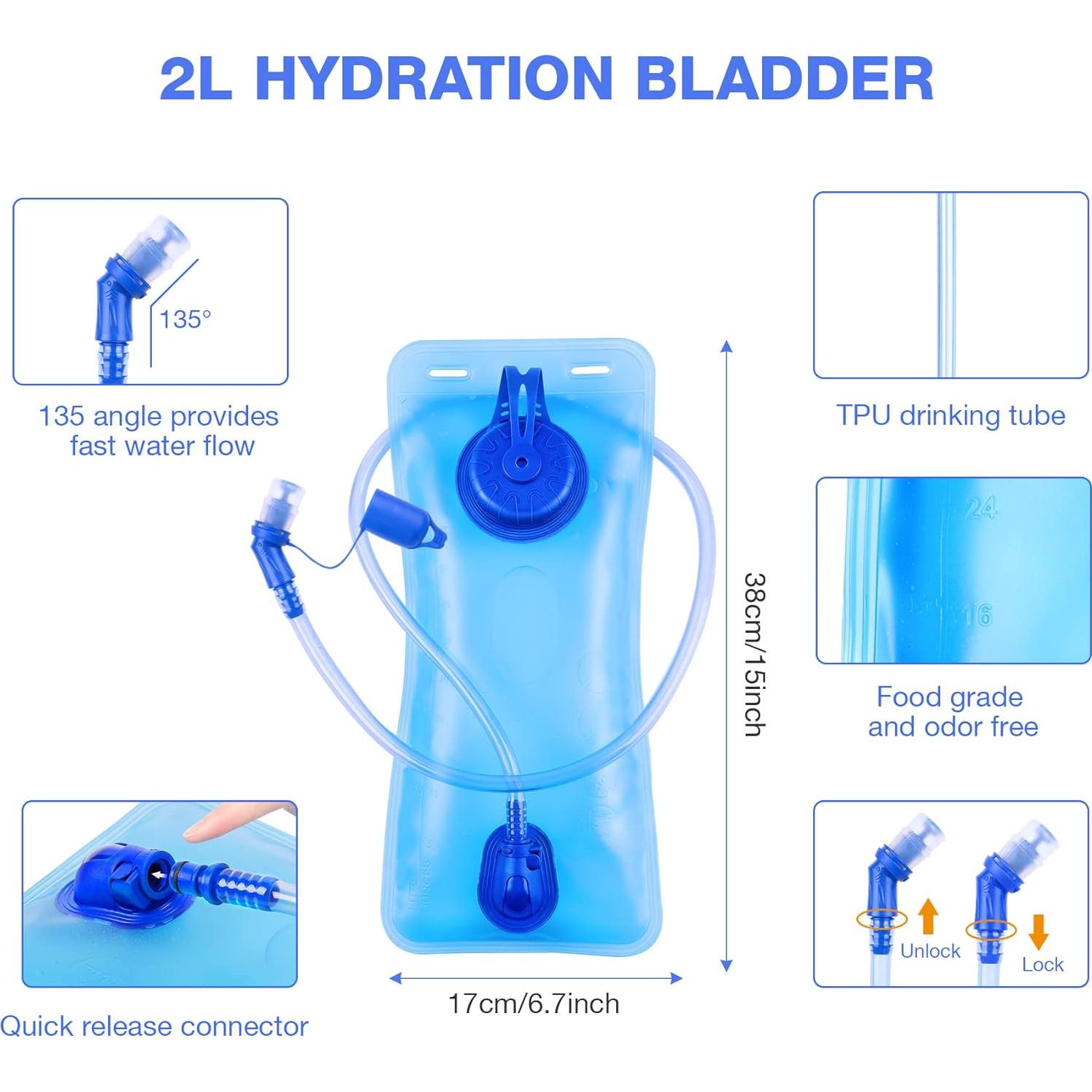 Chaleco de Hidratación KUYOU 2L Aislado y Ligero para Correr