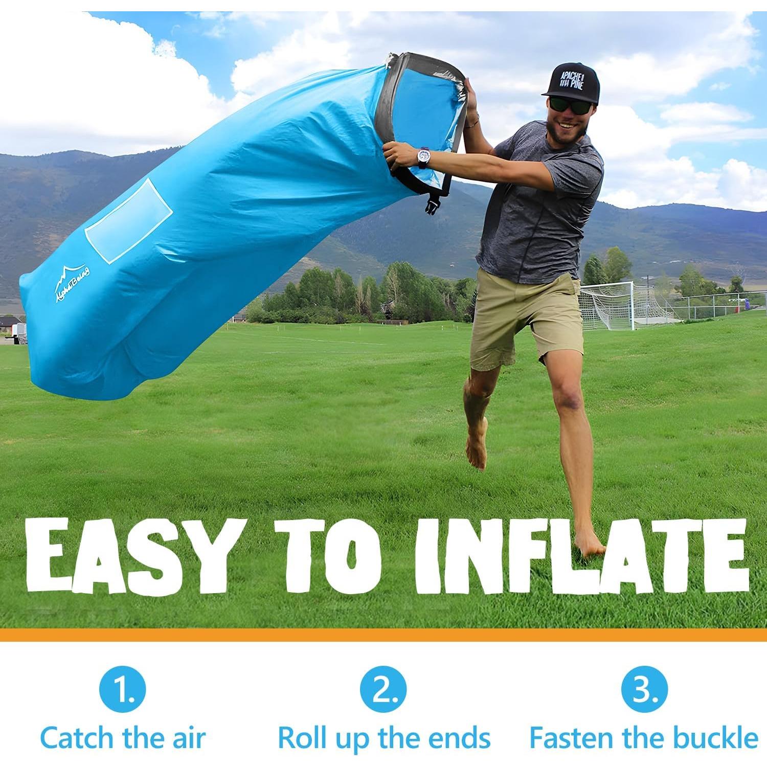 Sofá Inflable AlphaBeing Azul Aqua 295kg para Playa y Camping