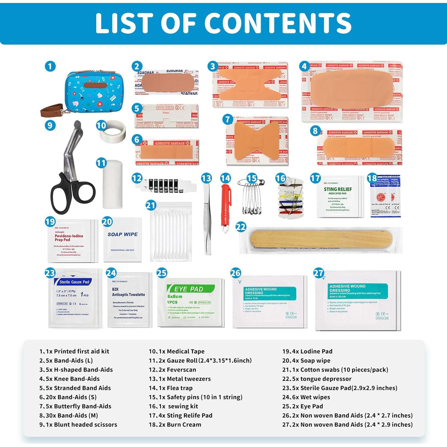 Kit de Primeros Auxilios para Niños Kitgo - 140 Piezas