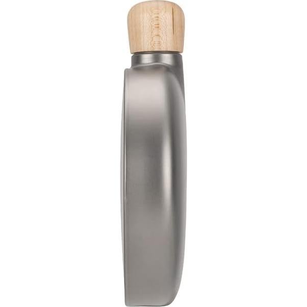 Frasco de Titanio Snow Peak 5 Onzas 150 ml con Tapa de Madera