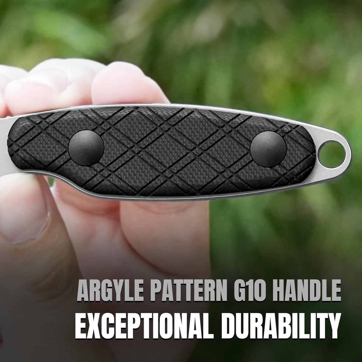 Cuchillo Fijo Kizer Muskrat D2 8cm Mango G10 Negro EDC