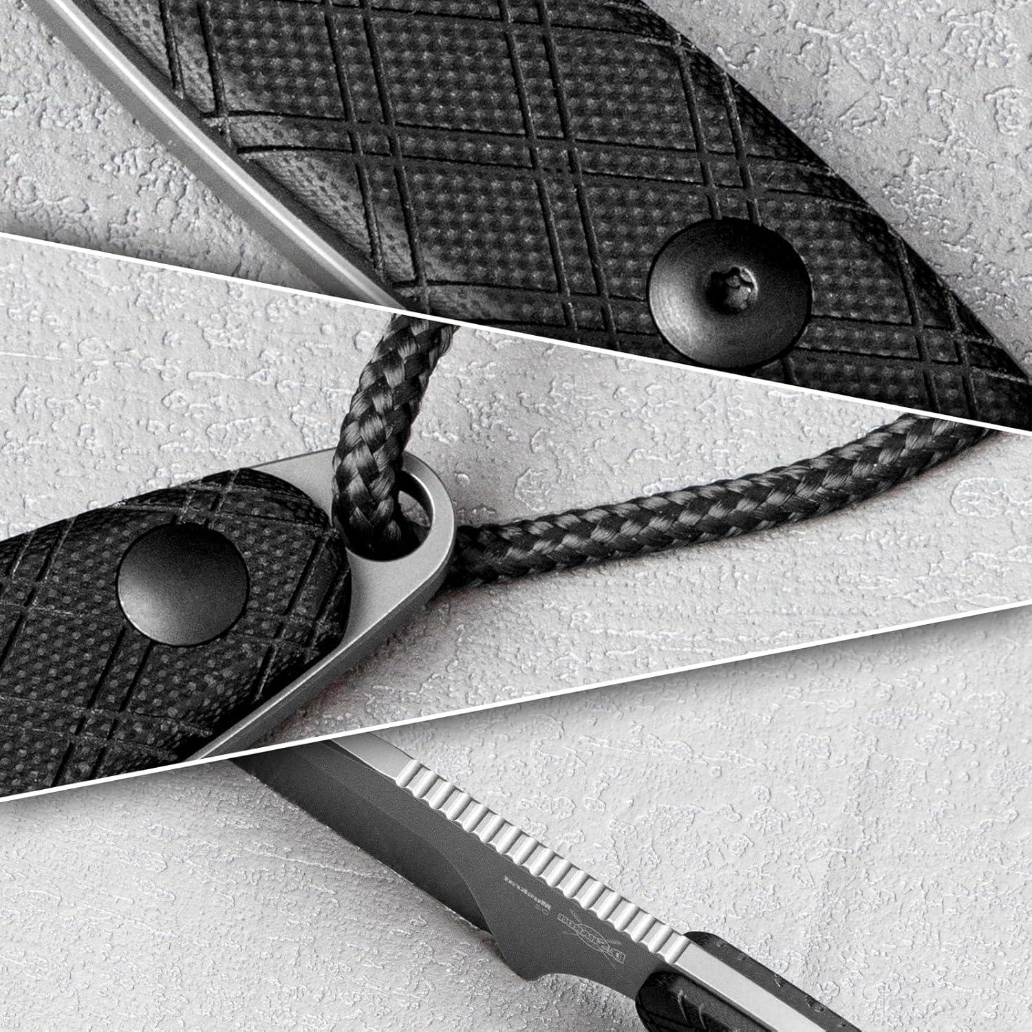 Cuchillo Fijo Kizer Muskrat D2 8cm Mango G10 Negro EDC