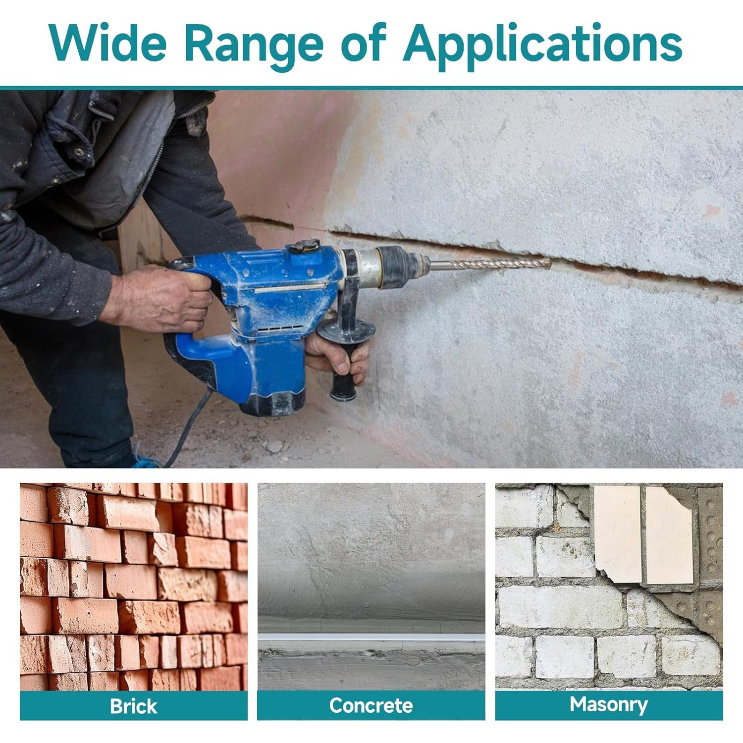 Broca de Martillo Rotativo SDS Plus YOSIGHT 7/16" x 16 cm
