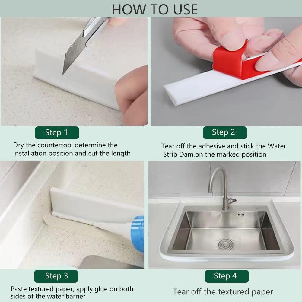 Umbral de Ducha 99 cm Silicona Autoadhesiva Barrera Agua Negra