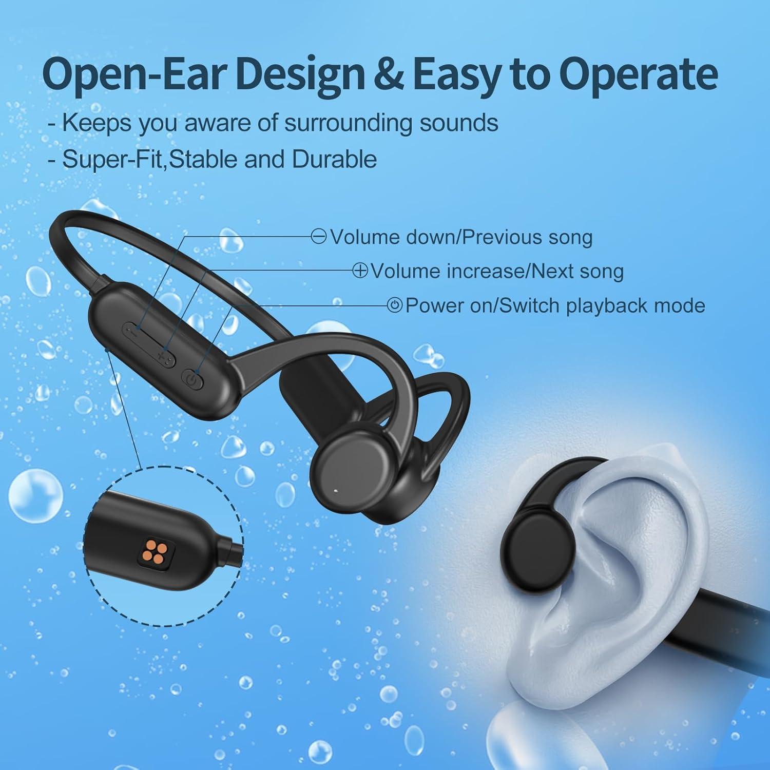 Auriculares Inalámbricos RSiFOCK X18 Conducción Ósea IPX8 10h